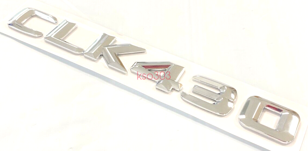 CHROME CLK430 FIT MERCEDES CLK430 REAR TRUNK EMBLEM BADGE NAMEPLATE