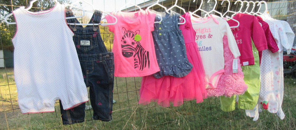 Baby Girl 6-12 Months lot sleepers Dresses Jordache baby Gap Osh Kosh Carter