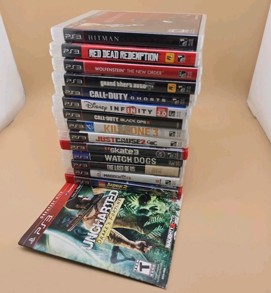 PS3 PlayStation Video Game Lot of 15 Used COD Skate3 Lego Batman Watch Dogs