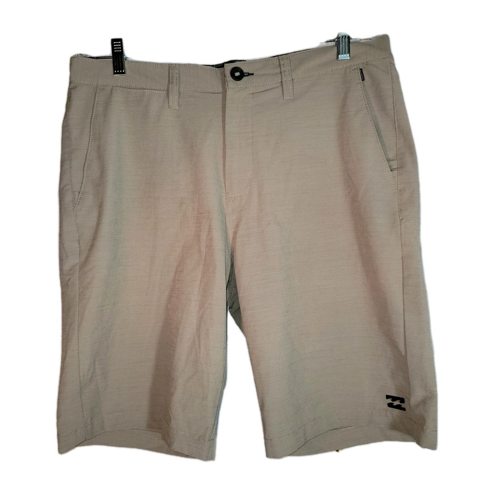 Billabong Submersible Crossfire Boardshort Tan Pockets Men's Sz 34