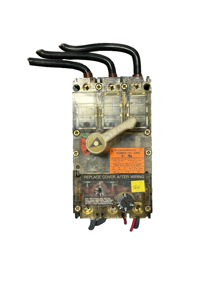 Klockner Moeller NZMH4-40-CNA Circuit Breaker 40A 3-Pole 600VAC
