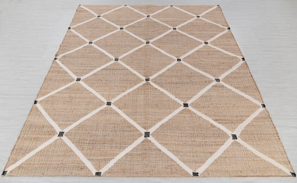 Natural Jute Ivory High Quality Hand Woven Premium Quality Boho Style Rug,