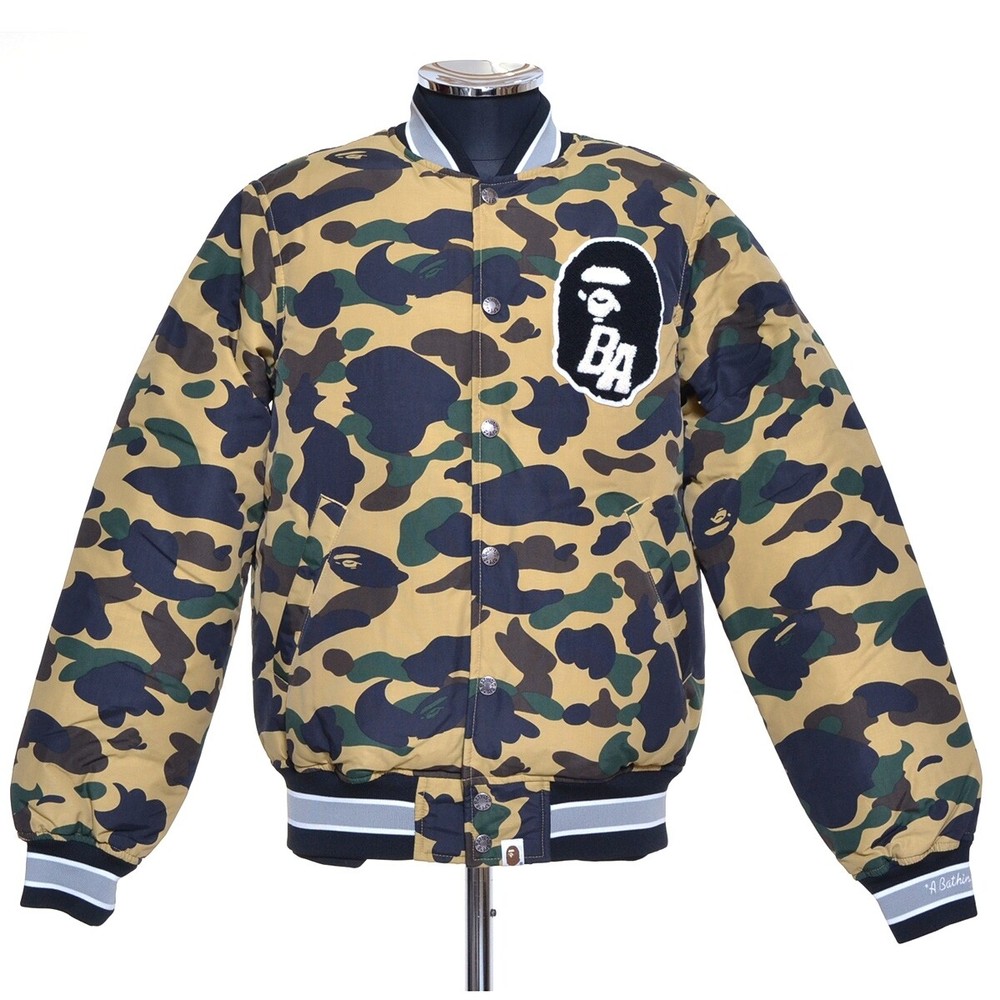 496256 A Bathing Ape Down Jacket Stadium 1St Camo Varsity
