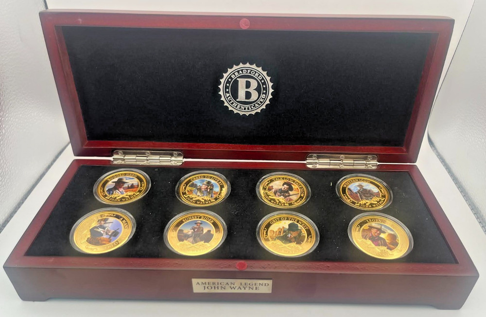 2018 Bradford Exchange Legend John Wayne Gold Plated Proof Coin Collection A