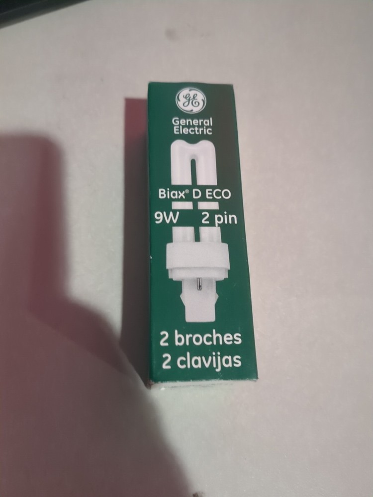 General Electric GE Biax D Eco 9W 2 Pin G23-2 Base Compact Fluorescent Lamp Bulb