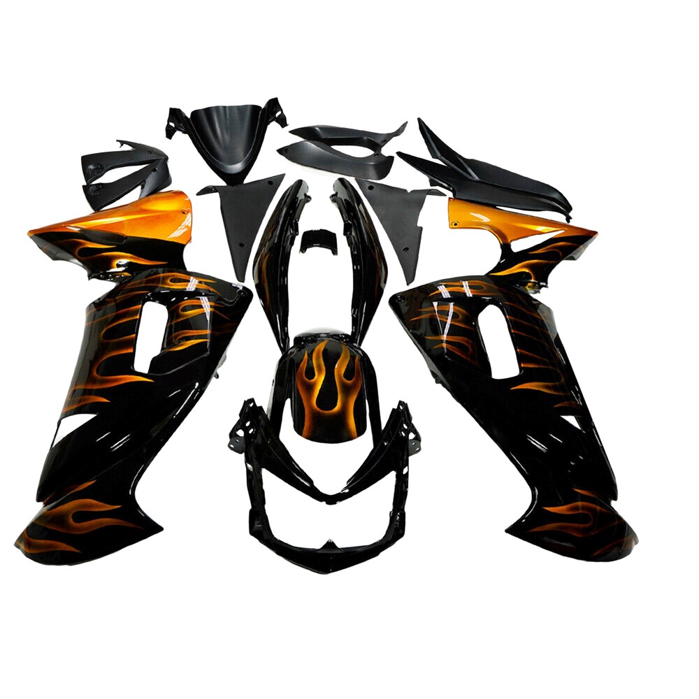 Gold Black ABS Bodywork for Kawasaki ER-6F Ninja 650r 2006 2007 2008 Fairings