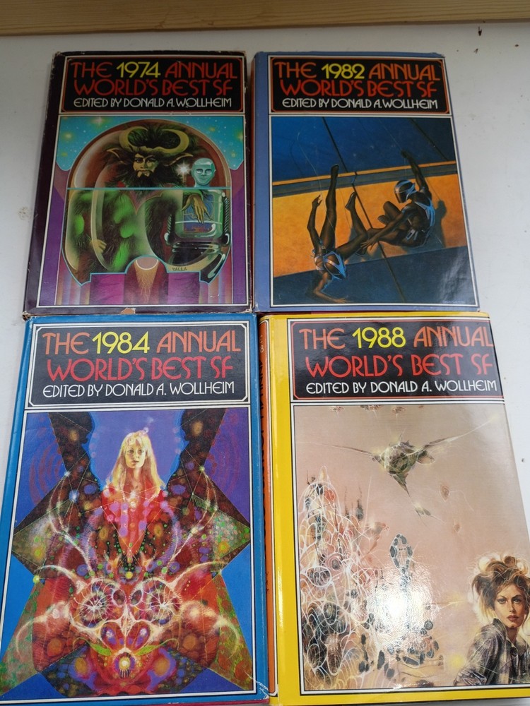 Lot of 4 Annual World's Best SF Sci Fic HC/DJ 1974 1982 1984 1988 D Wollheim