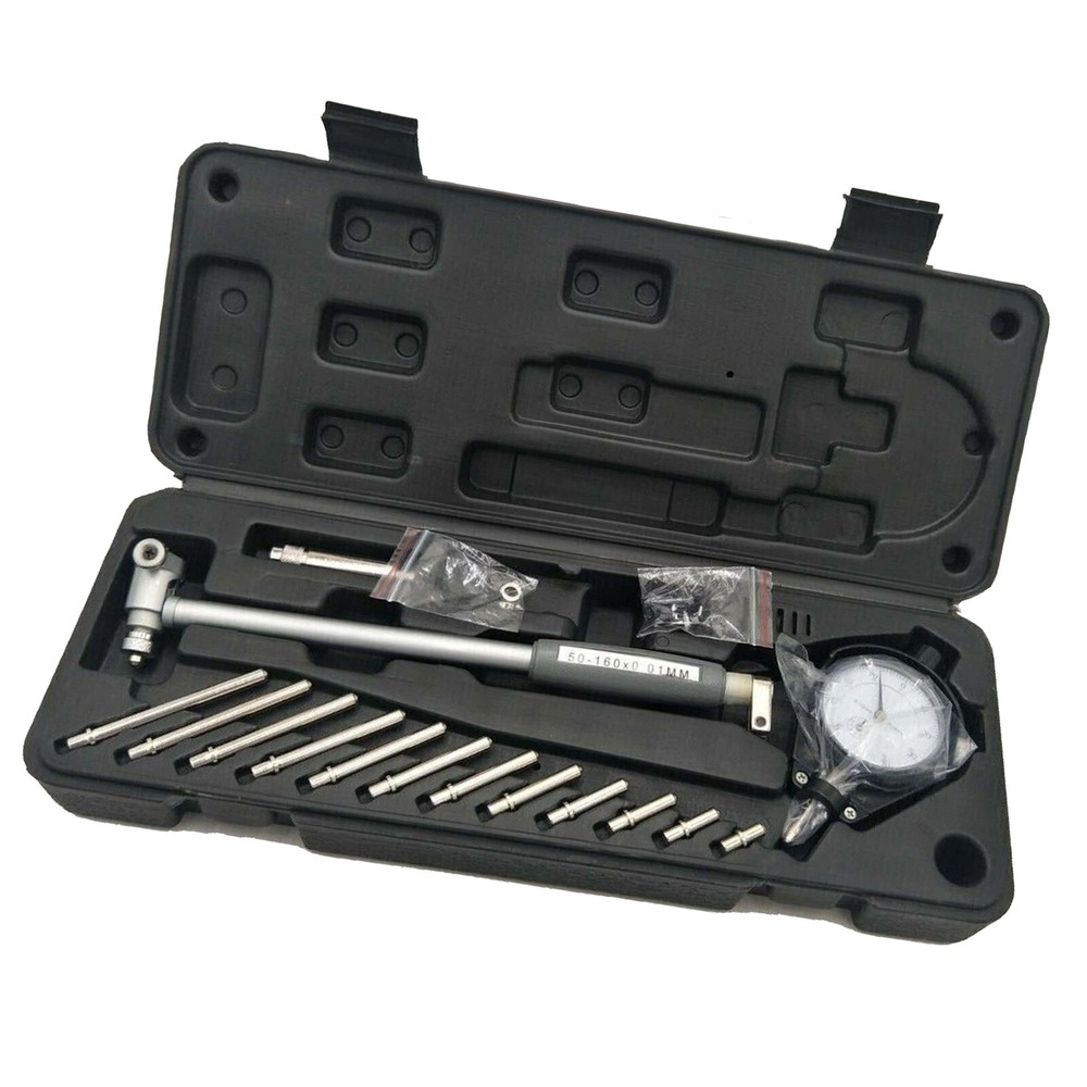 18-160mm Hole Dial Bore Gauge Indicator Measuring Engine Gage Cylinder Tool Kit