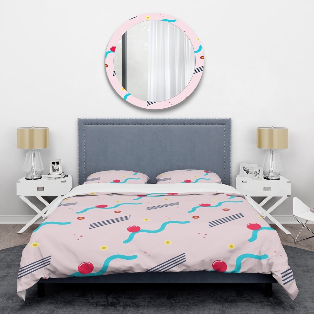 Designart 'Retro Geometrical Abstract Pattern III'