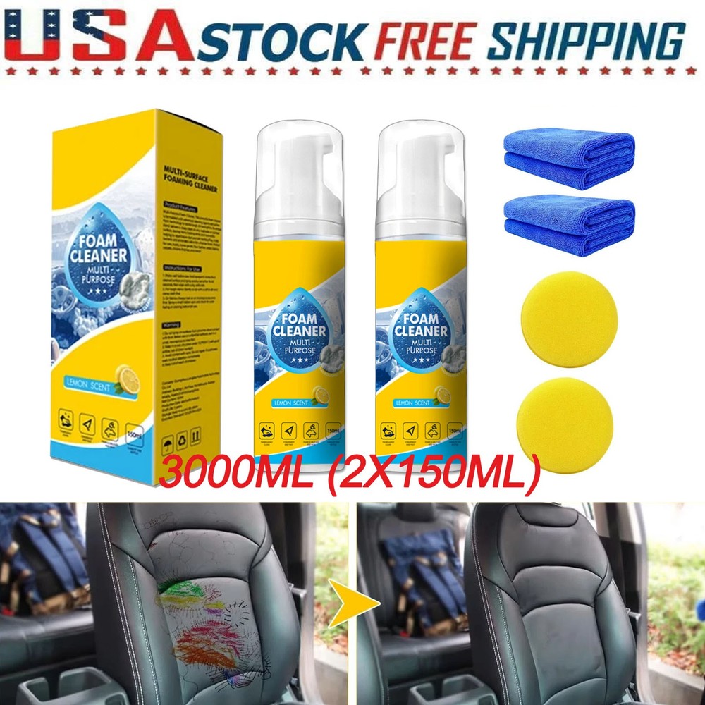 300ML Multi Purpose Foam Cleaner for Deep Cleaning of Car Interior New Leather