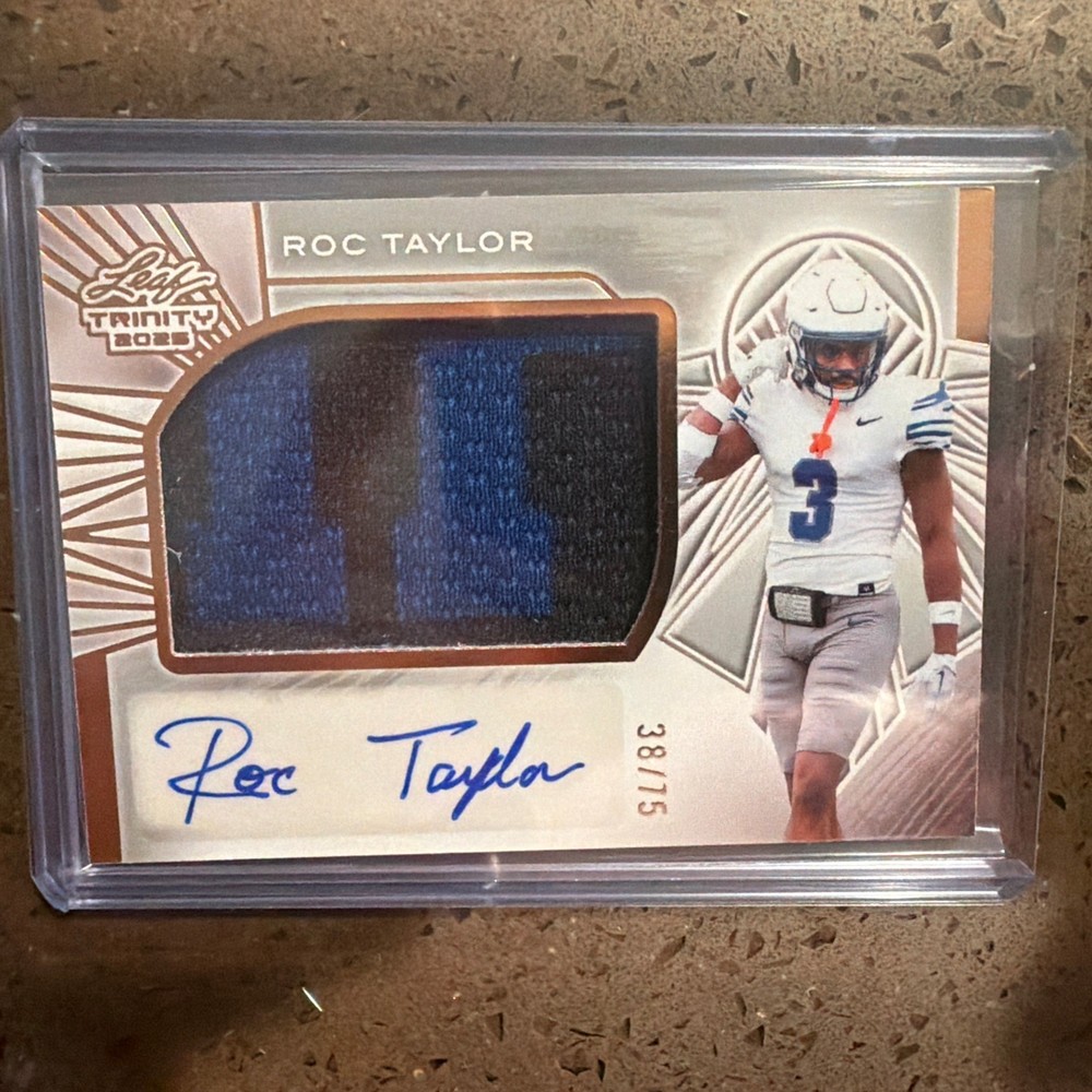 2025 Leaf Trinity ROC TAYLOR ROOKIE PATCH AUTO MEMPHIS /75