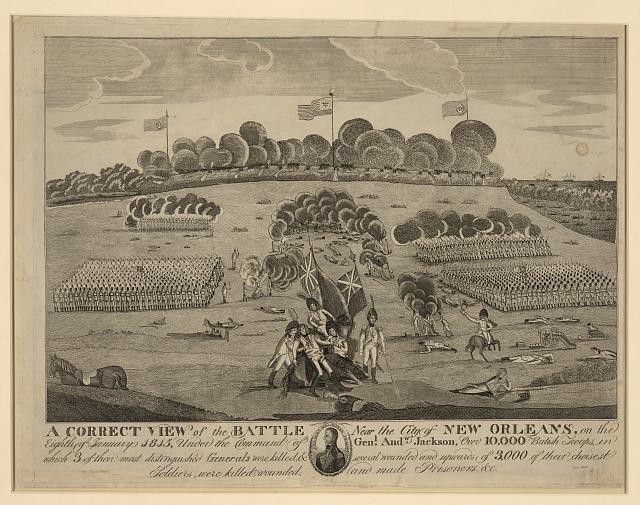 Photo:A correct view of the battle near the city of New Orleans 1815