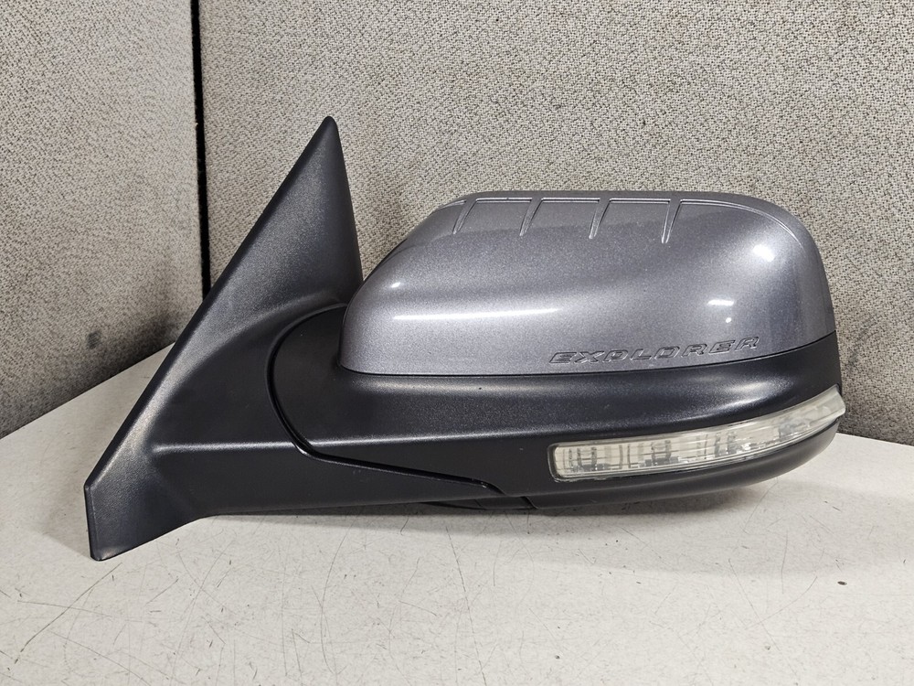 2011-2015 Ford Explorer Left Power Fold Heated Side Mirror Gray No BSA