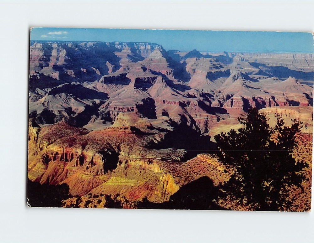 Postcard Grand View Point at the South Rim of the Grand Canyon of Arizona USA