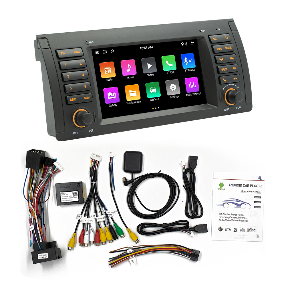 For BMW E39 E53 Car Stereo CarPlay 7