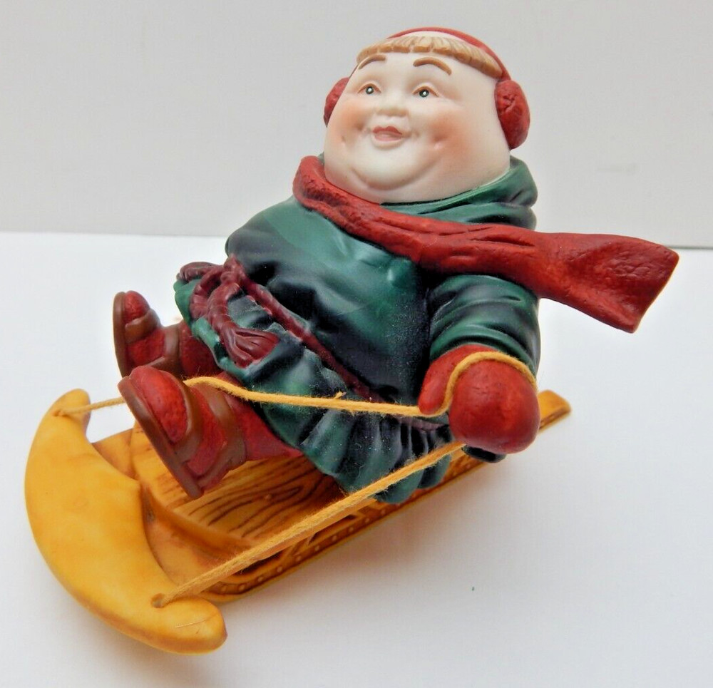 Dept 56 Merry Makers Solomon the Sledder #93564 Old Store Stock w/ Box