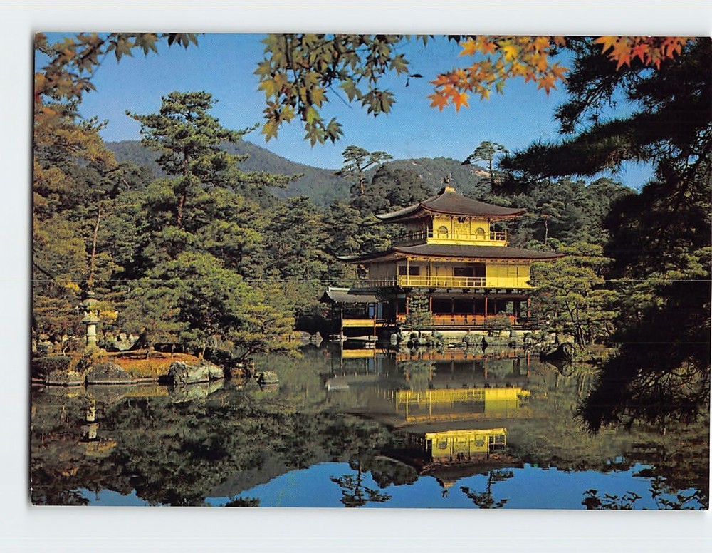 Postcard Kinkaku-ji Golden Pavilion Kyoto Japan