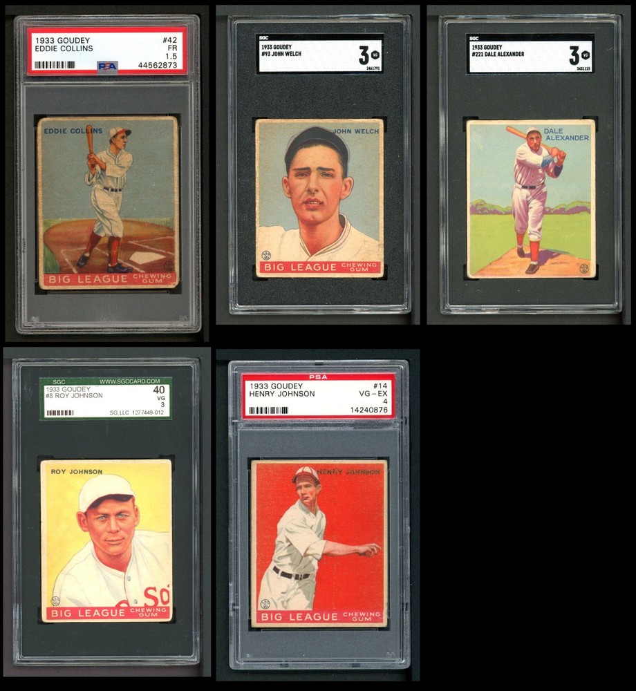 1933 Goudey Boston Red Sox Near Team Set 3 - VG 6583764