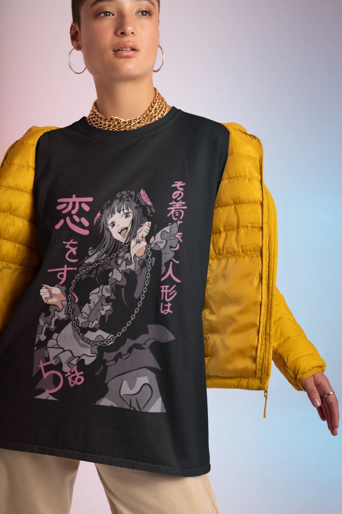 Anime My Dress Up Darling Shirt Marin Kitagawa Black T Shirt