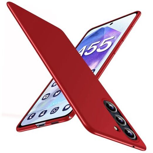Slim Silky Touch Anti-Fingerprint Red Case for Samsung Galaxy A55 5G