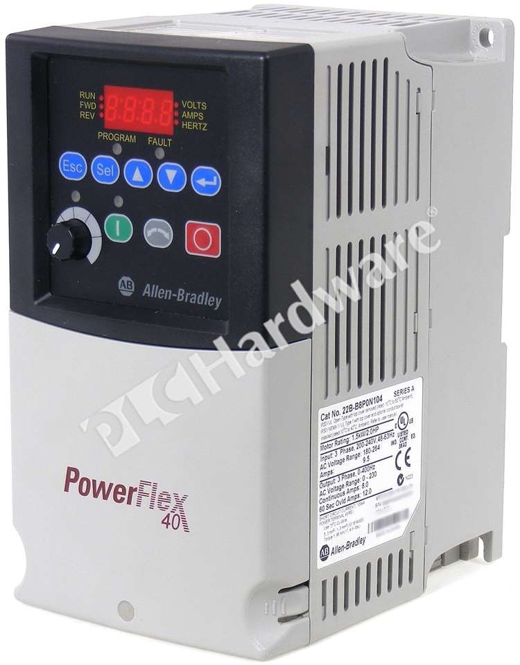 Allen Bradley 22B-B8P0N104 /A PowerFlex 40 240V 3-Phase 8A 1.5kW 2HP AC Drive