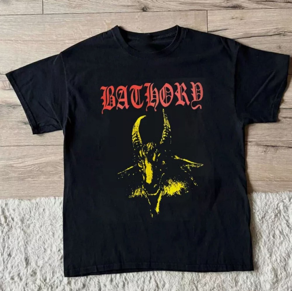 Bathory Black shirt, black metal band t-shirt, gift for fan