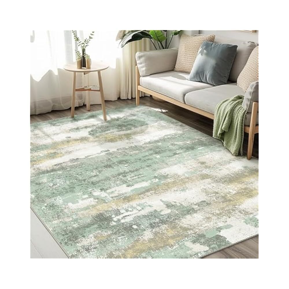 Abstract 8x10 Machine Washable Non Slip Soft Cozy Living Room Rug-image