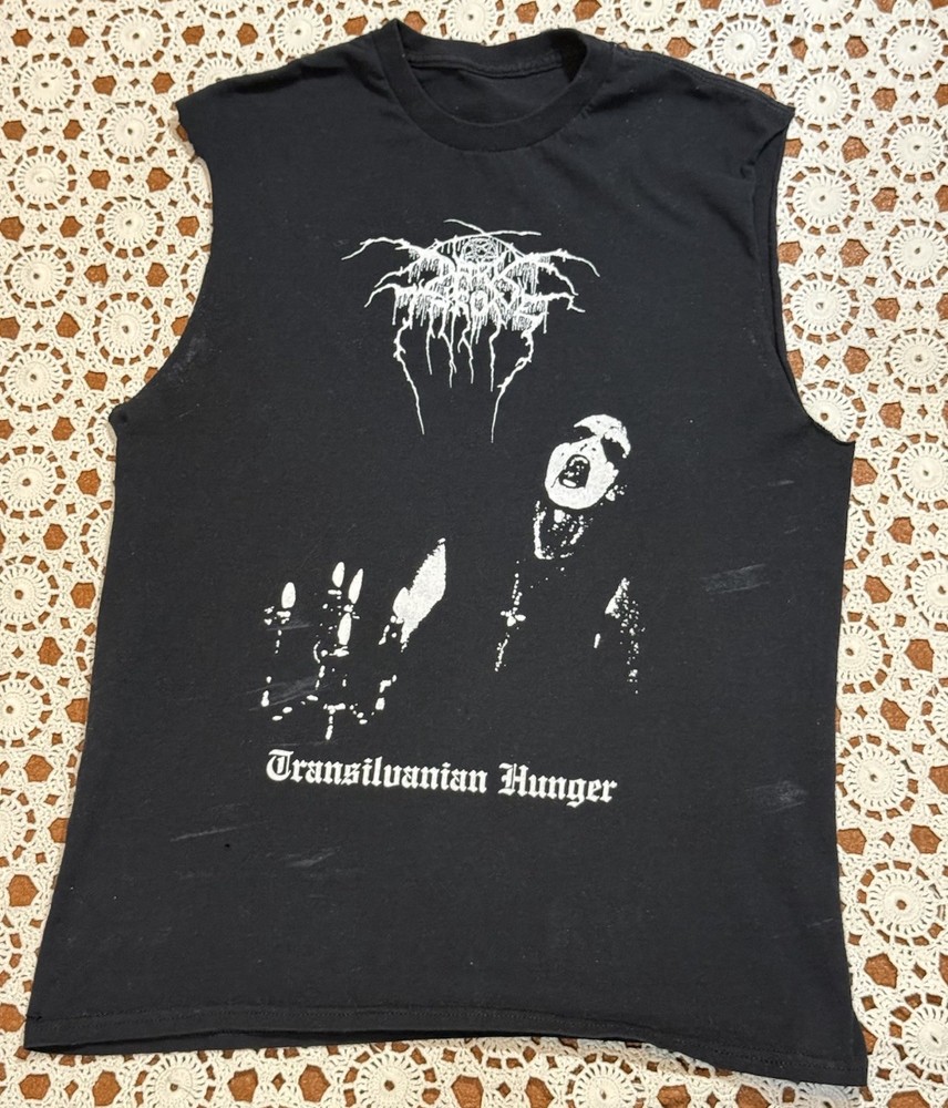 Vintage Y2K Darkthrone Transilvanian Hunger Punk Metal Band Shirt Sleeveless