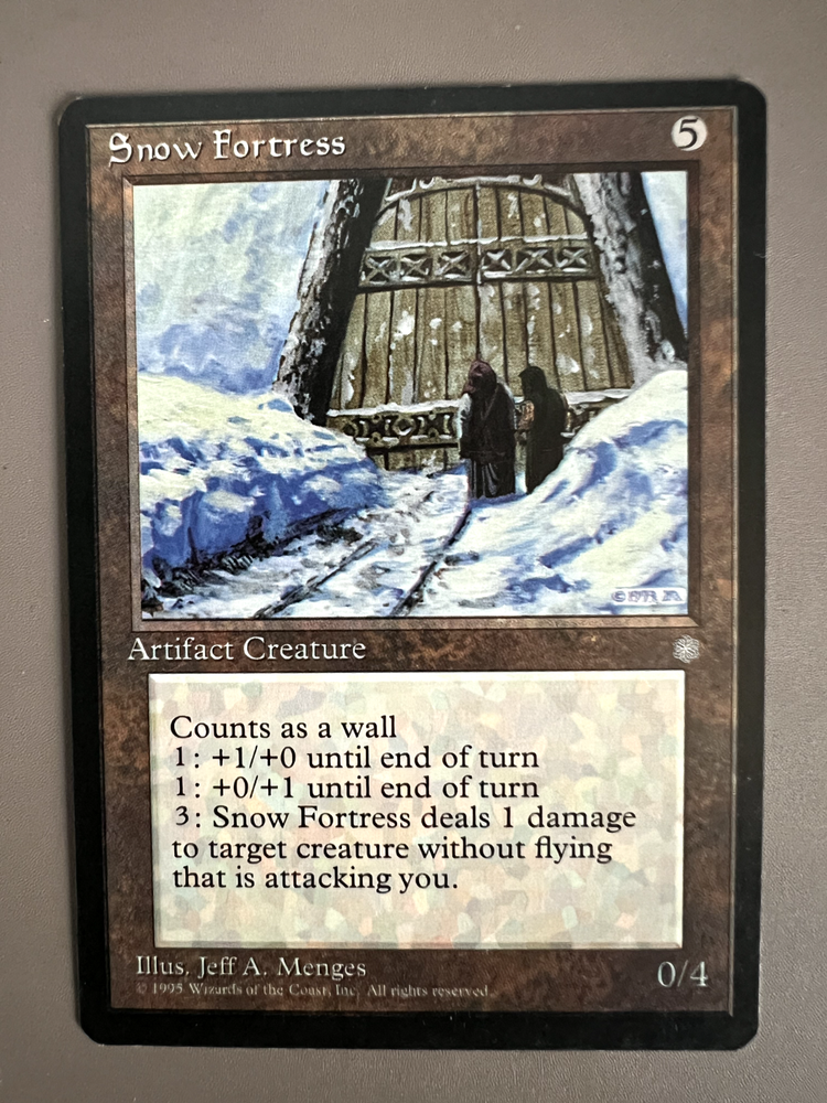 1995 Snow Fortress! Ice Age Magic: The Gathering Artifact Creature NM Vintage