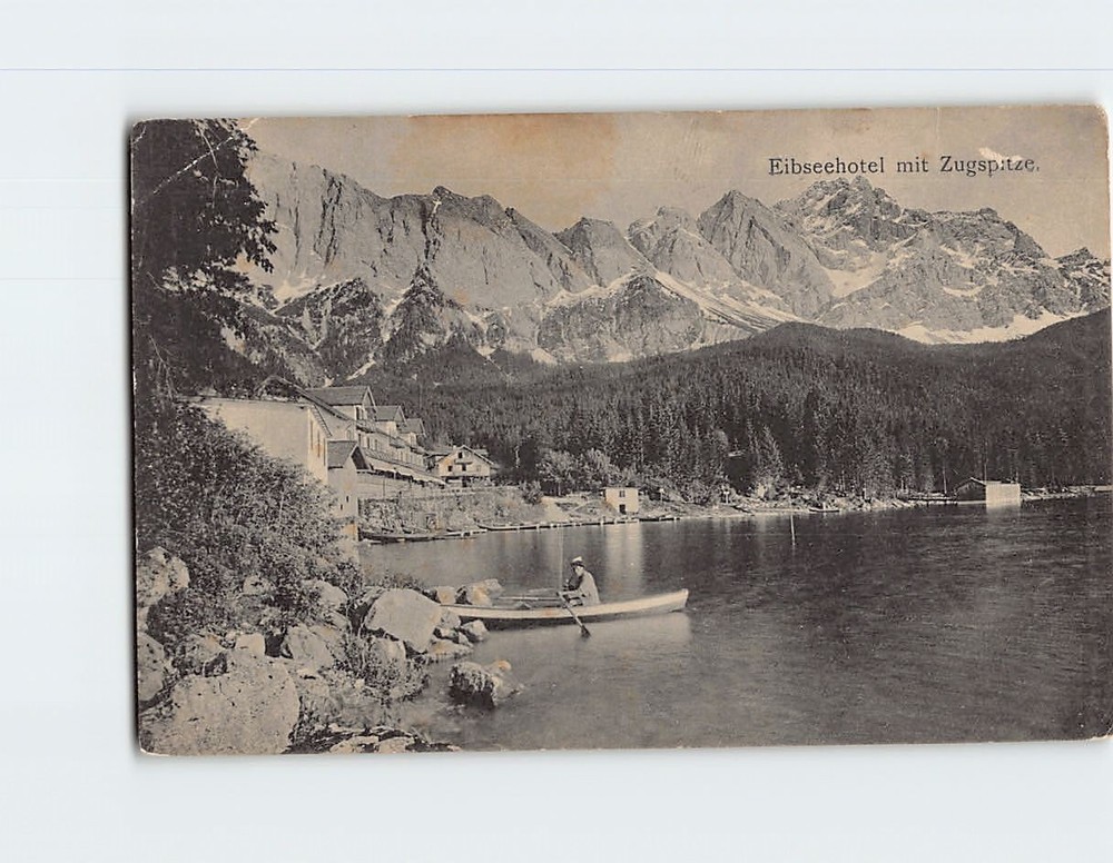 Postcard Eibsee-Hotel & Zugspitze Grainau Germany