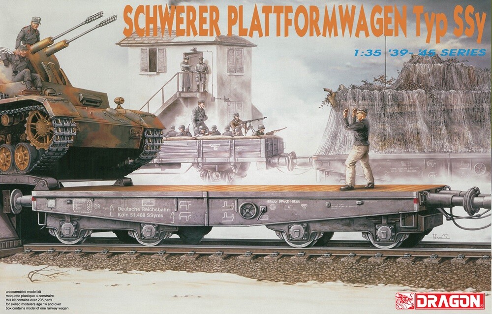 1:35 Scale Dragon 6069 Schwerer Plattformwagen SSY Military Model Kit