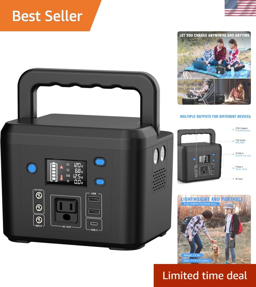 200W 33,000mAh Portable Power Station with AC Outlet for On-the-Go Energy