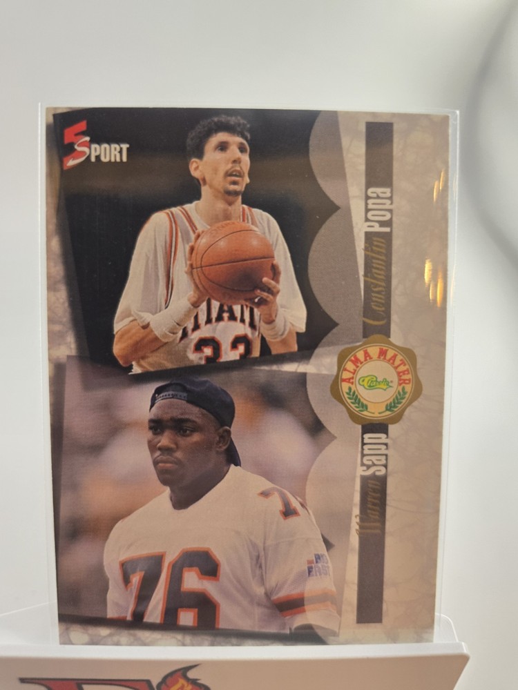 1995 Classic 5 Sport - Alma Mater Constantin Popa, Warren Sapp #187 (RC) Miami
