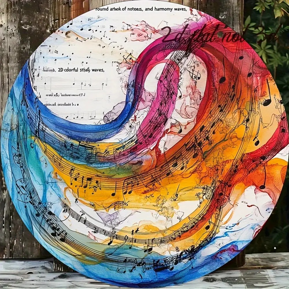 Musical Notes Treble Clef Aluminum Metal Wall Art Music Decor
