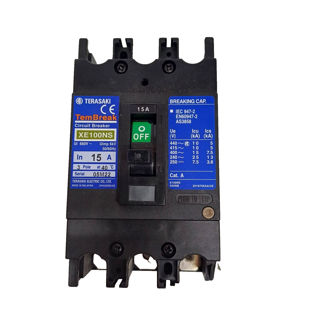 New Terasaki Tembreak Xe100Ns Circuit 15 Amp 3Pole Breaker 50M22 Malaysia