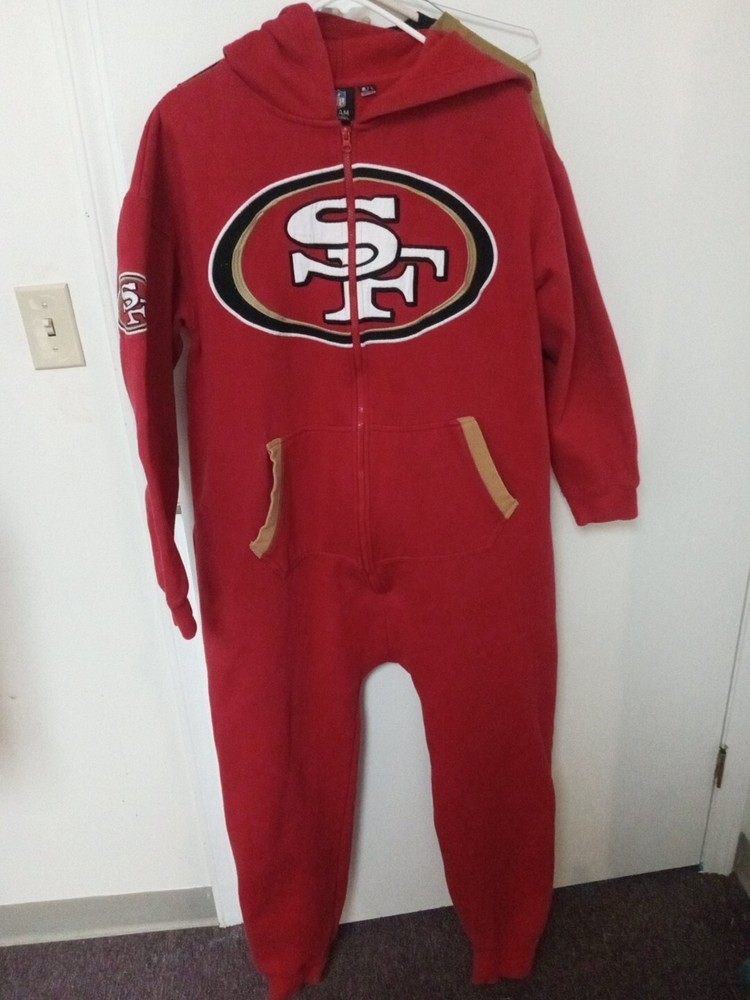 Forever Collectibles NFL Unisex San Francisco 49ers Logo Jumpsuit, Red