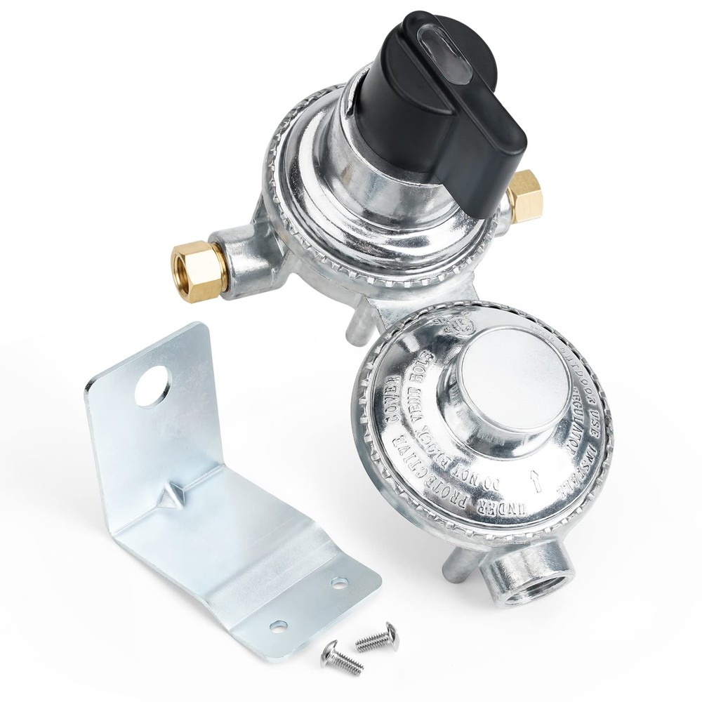 Onlyfire Propane 2 Stage Auto Changeover Regulator, LP Gas Regulator RV Campe...