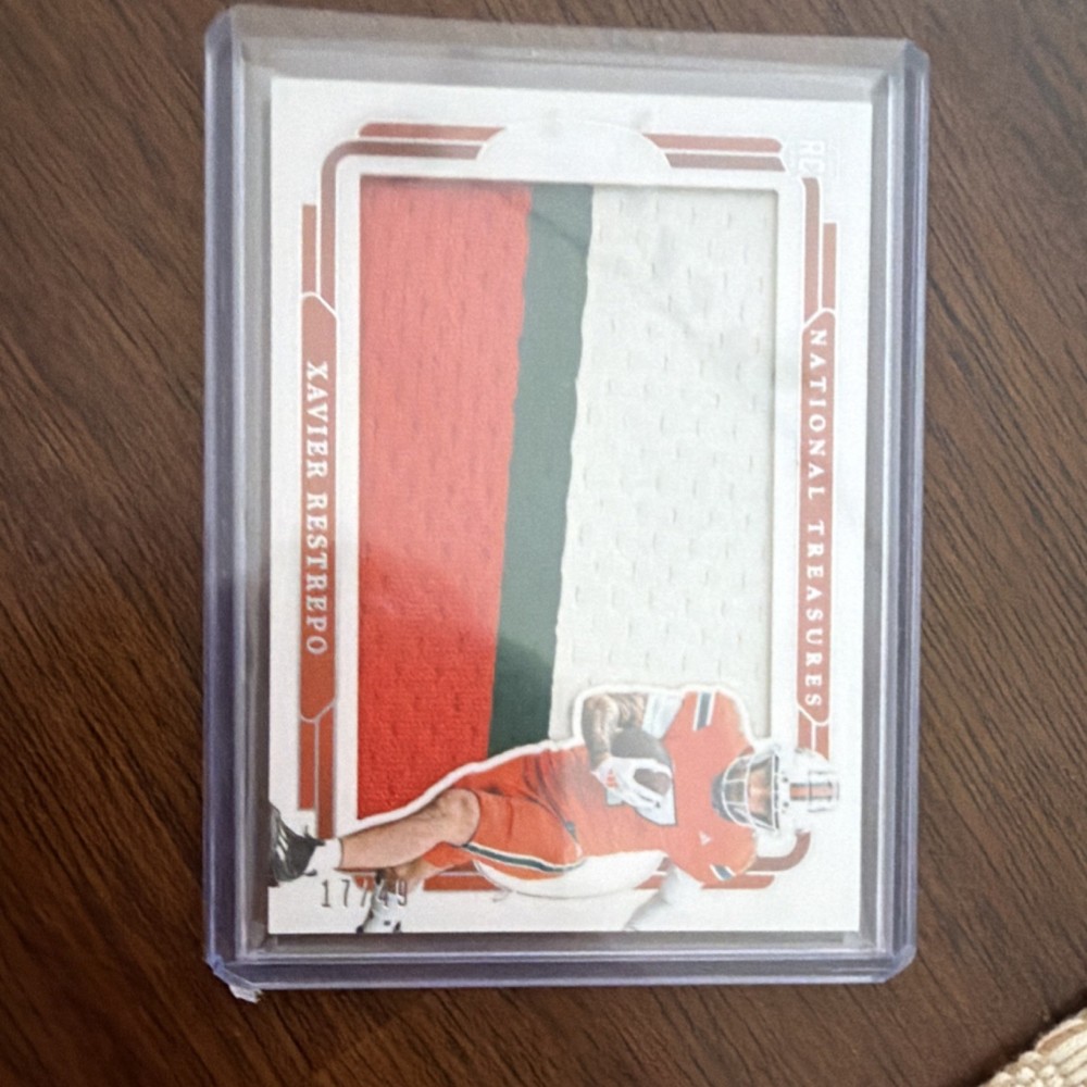 2025 Panini National Treasures Rookie Patch Xavier Restrepo Miami Hurricanes