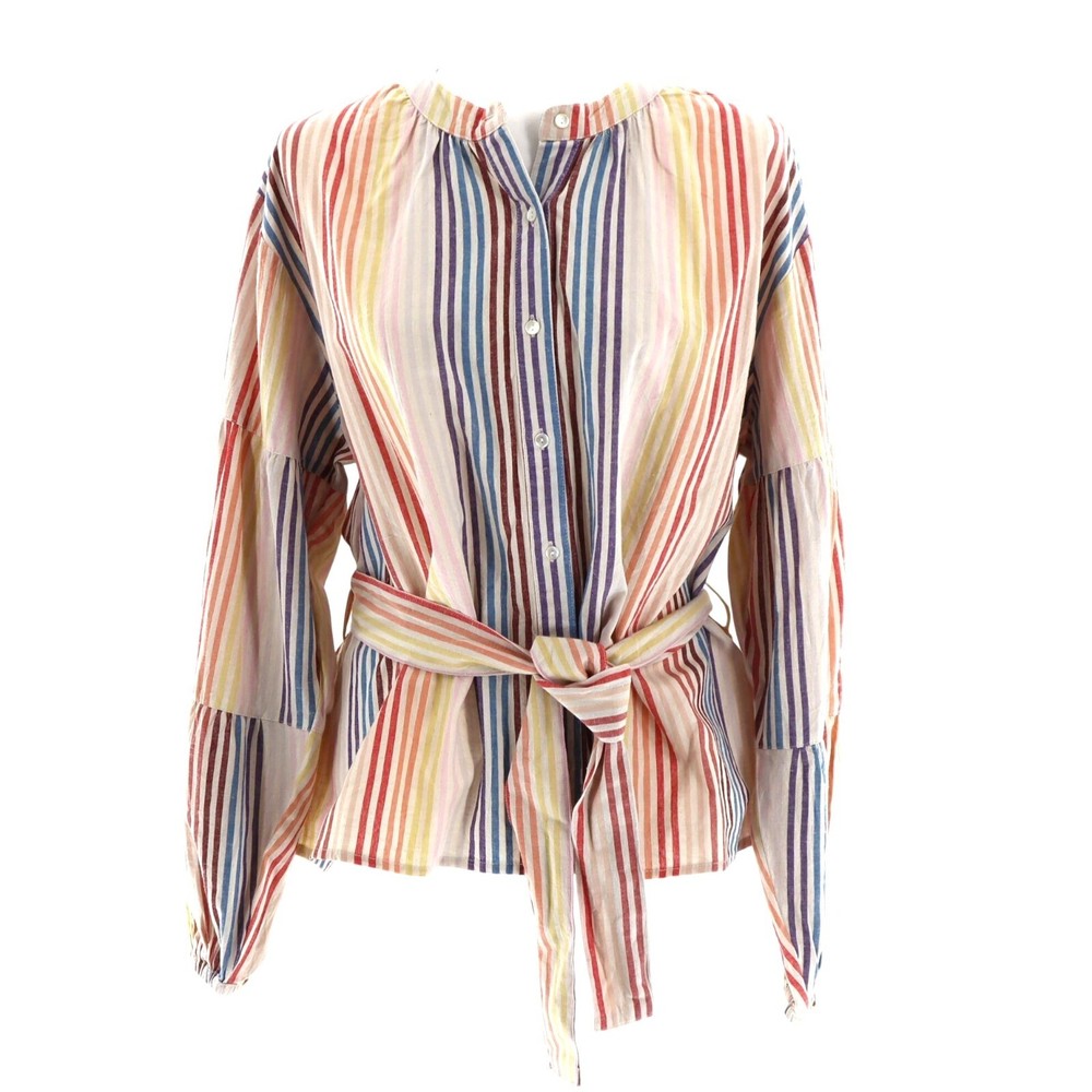 FRNCH Capucine Womens M Polished Career Blouse for Resort or Beach Vacations