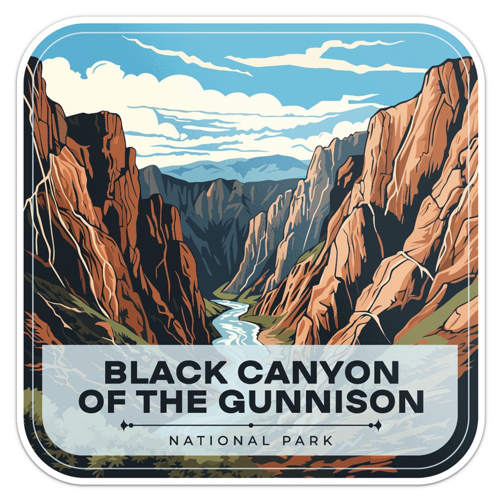 Black Canyon Of The Gunnison National Park USA Vinyl Decal Car Bumper Sticker