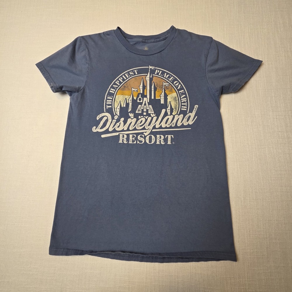Disneyland Resort Happiest Place On Earth Blue Graphic T-Shirt S Unisex