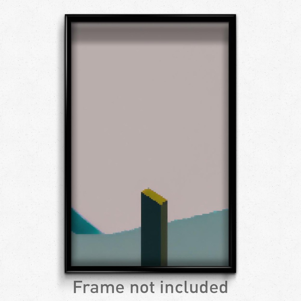 Pixel Art Poster - Rich Square (8 Bit Psychedelic Trippy Weird Video Game Print)