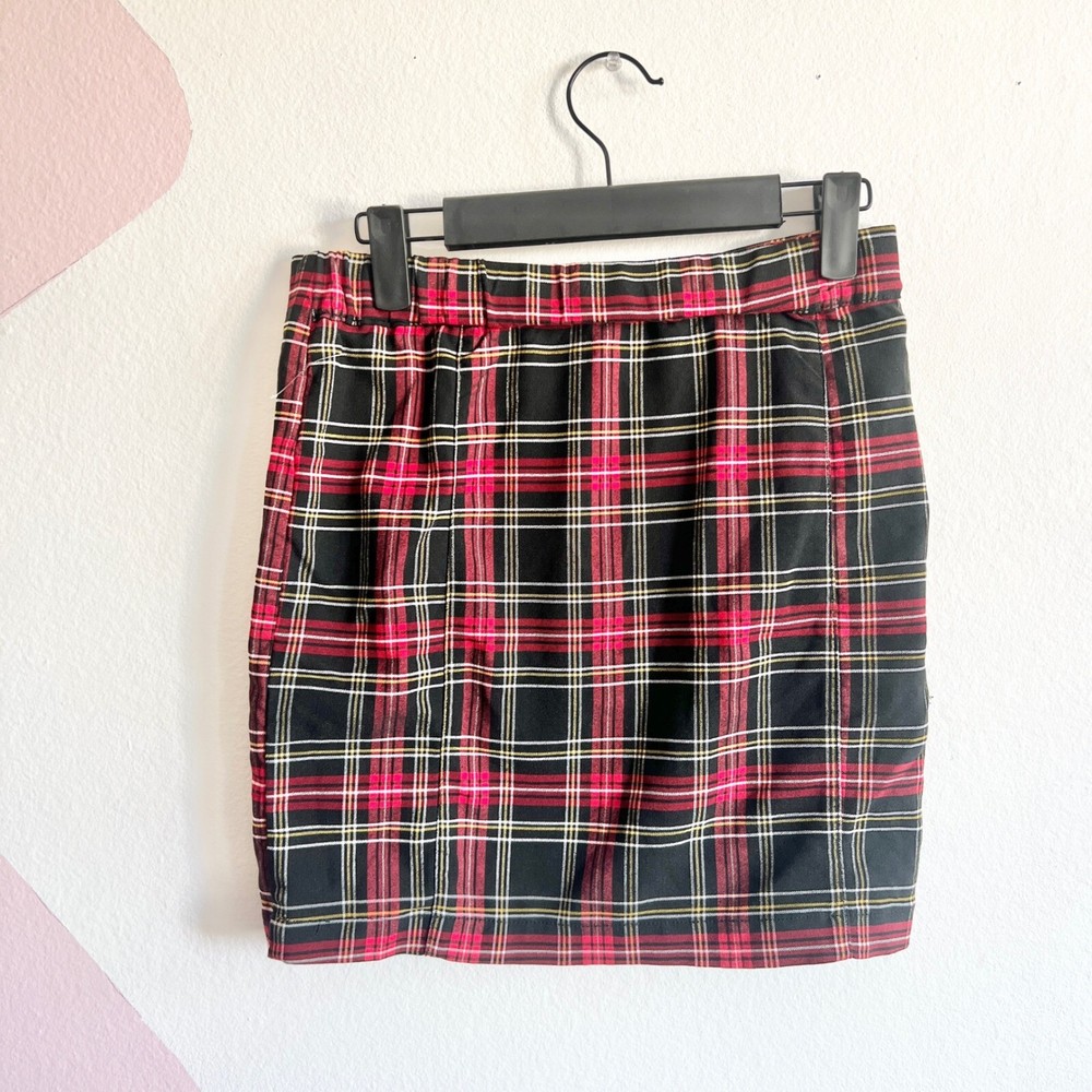 Plaid Mini Skirt, Grunge, Emo, Goth, Punk, Medium, Vintage Inspired