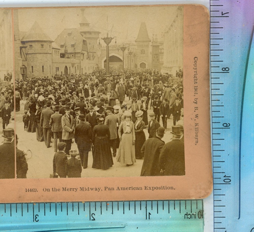 On Mery Midway Pan American Exposition Kilburn Stereoview