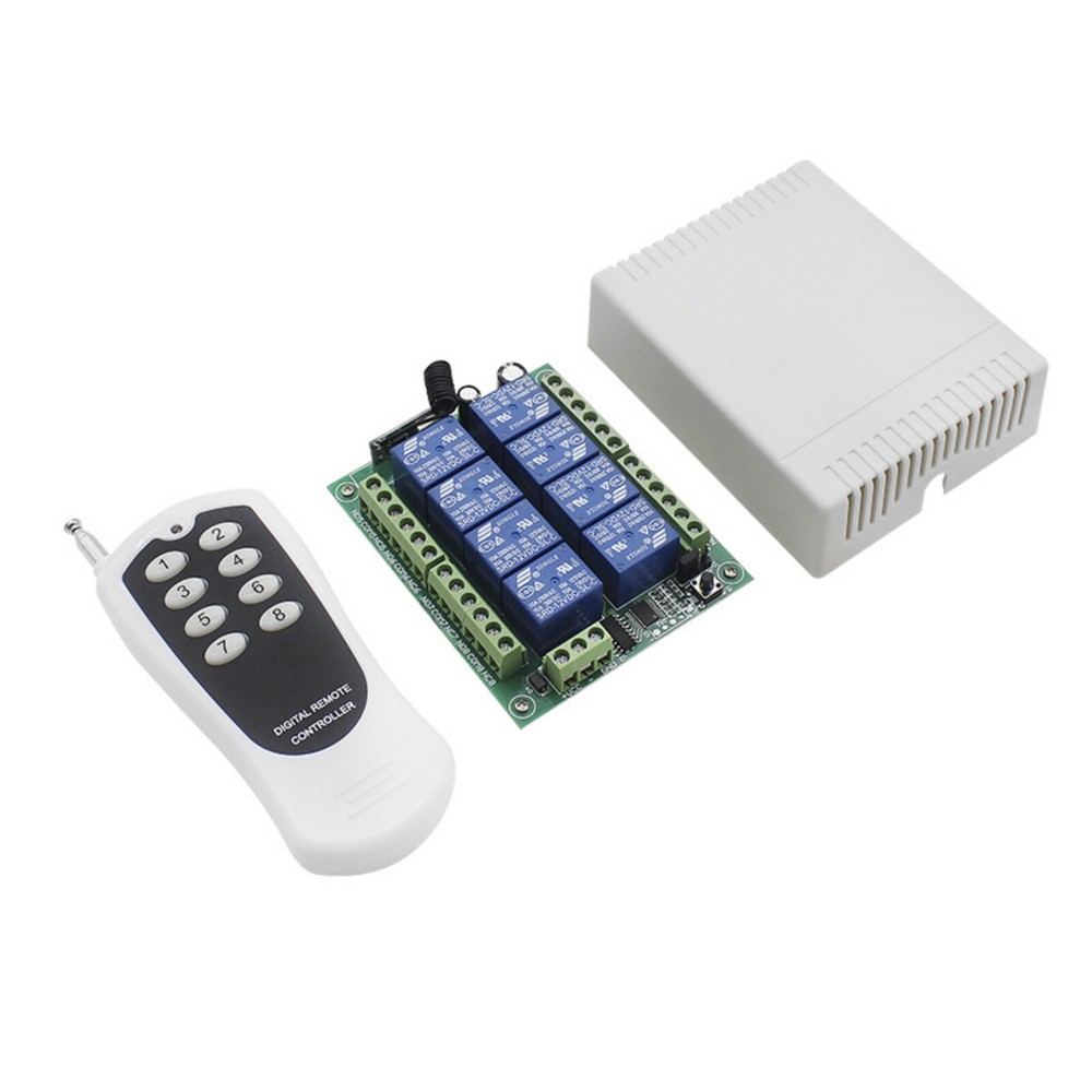 1 Set DC12V 8CH Wireless RF Remote Control Relay Switch Multi-Functional