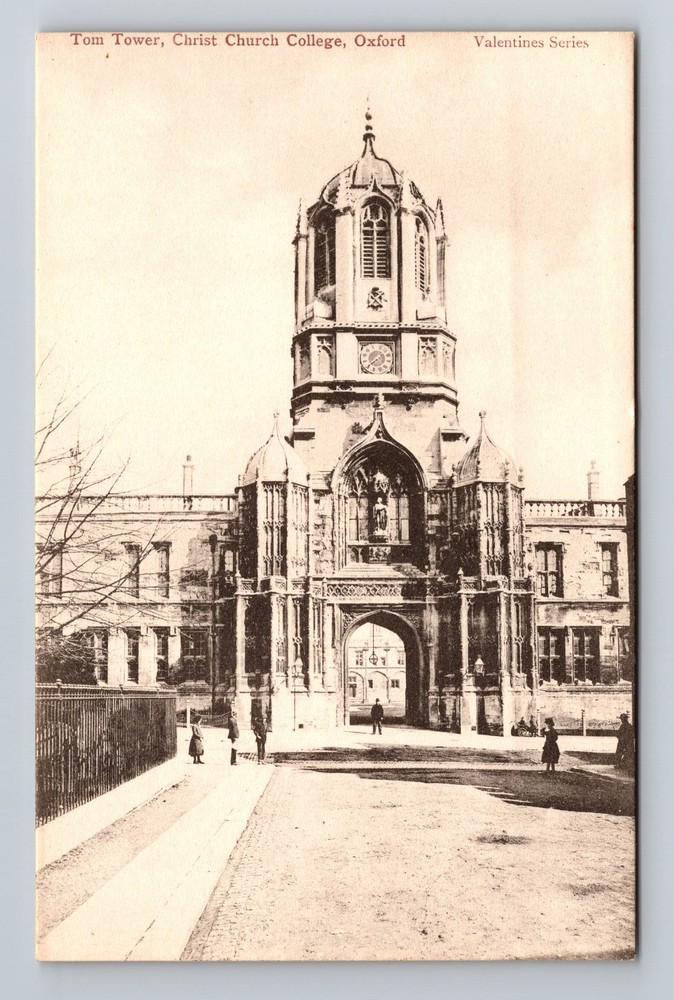 United Kingdon- Oxford Tom Tower Christ Church College Old View Vintage Postcard