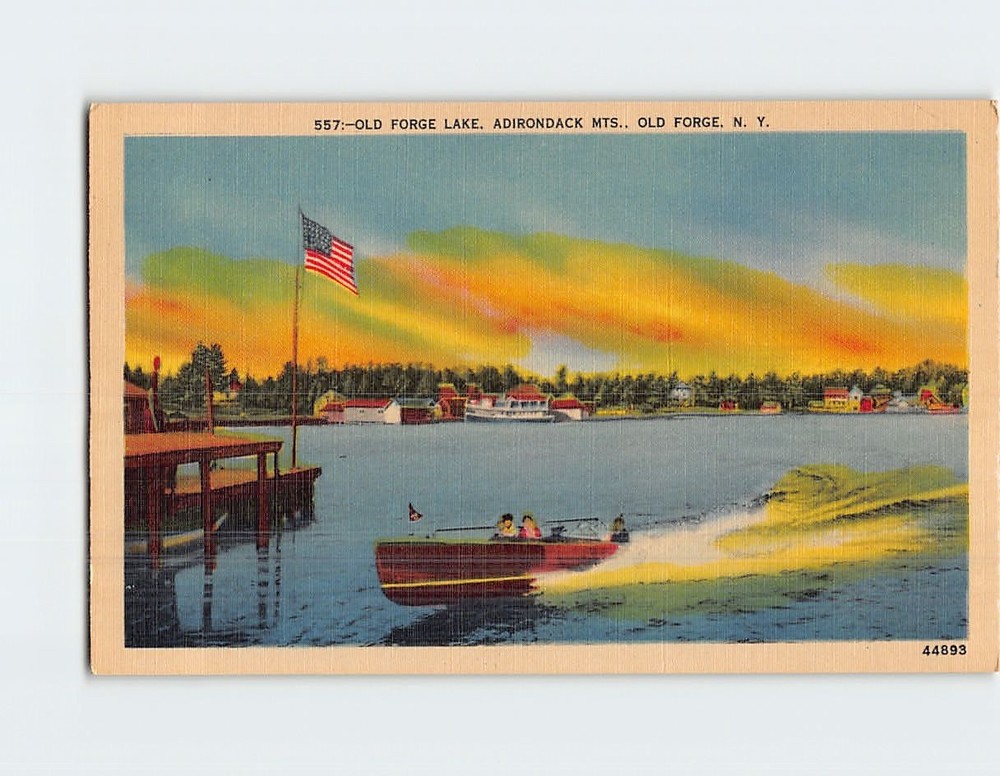 Postcard Old Forge Lake Adirondack Mountains Old Forge New York USA