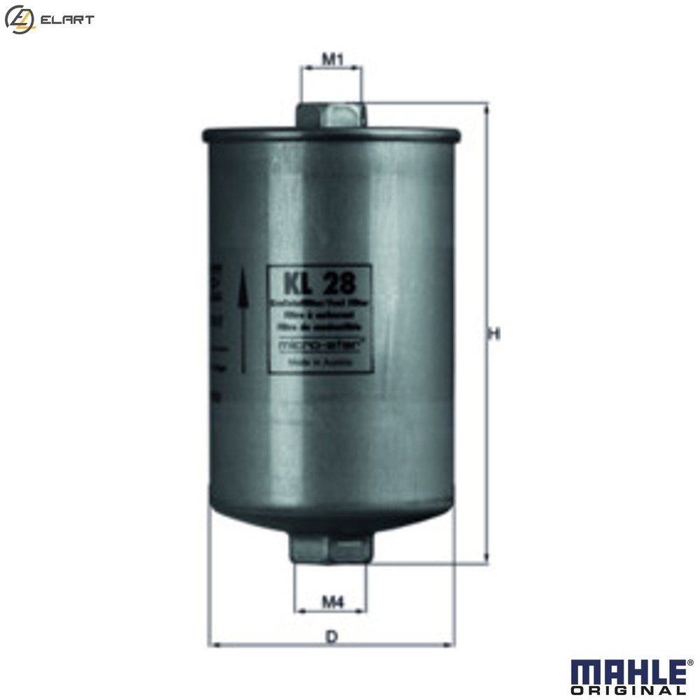 FUEL FILTER KL 28 FOR VW GOLF/II/Mk/�/Cabriolet SCIROCCO JETTA RABBIT CORRADO
