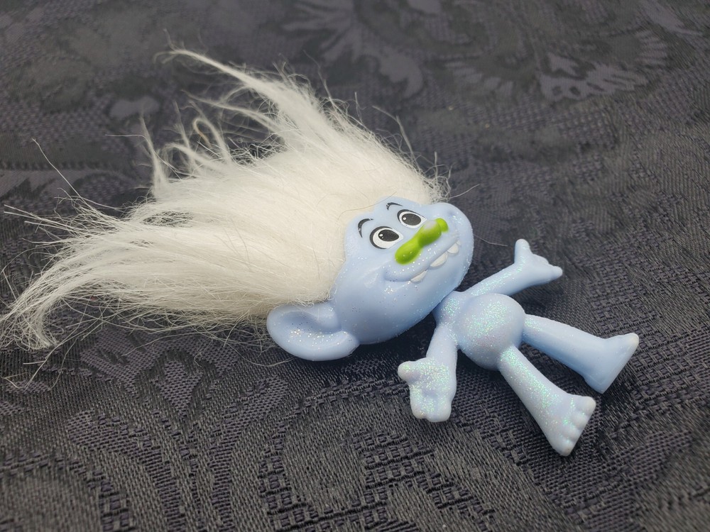 Hasbro Dreamworks Trolls Guy Diamond 2” Gray Glitter Troll Doll Figure Toy