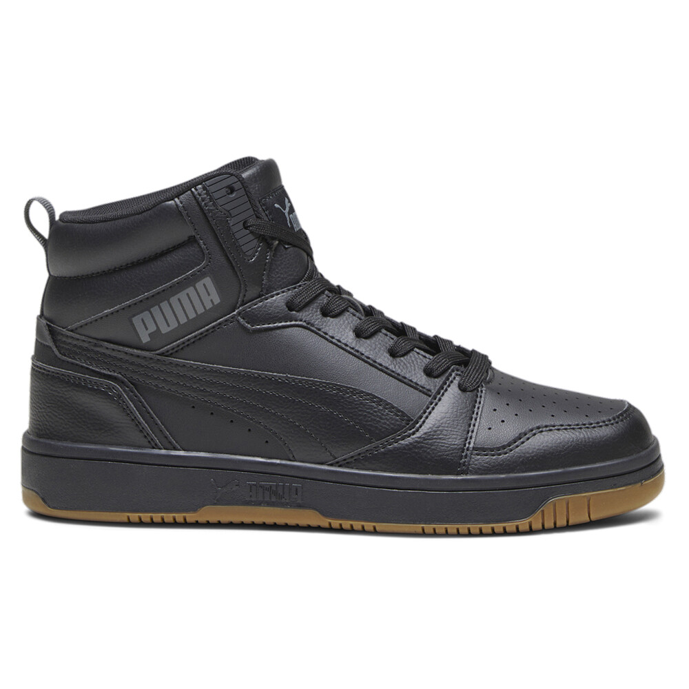 PUMA Rebound V6 Mid Lace Up  Mens Black Sneakers Casual Shoes 39232606